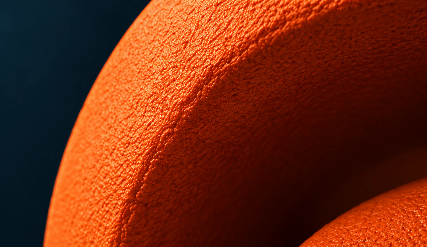Close detail of the orange ring surface